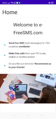 Send Free SMS android App screenshot 3